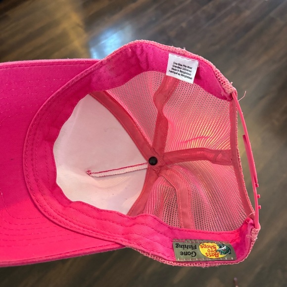 Bass Pro Shops "Gone Fishing" Pink Trucker Hat - Unisex - Picture 2 of 4